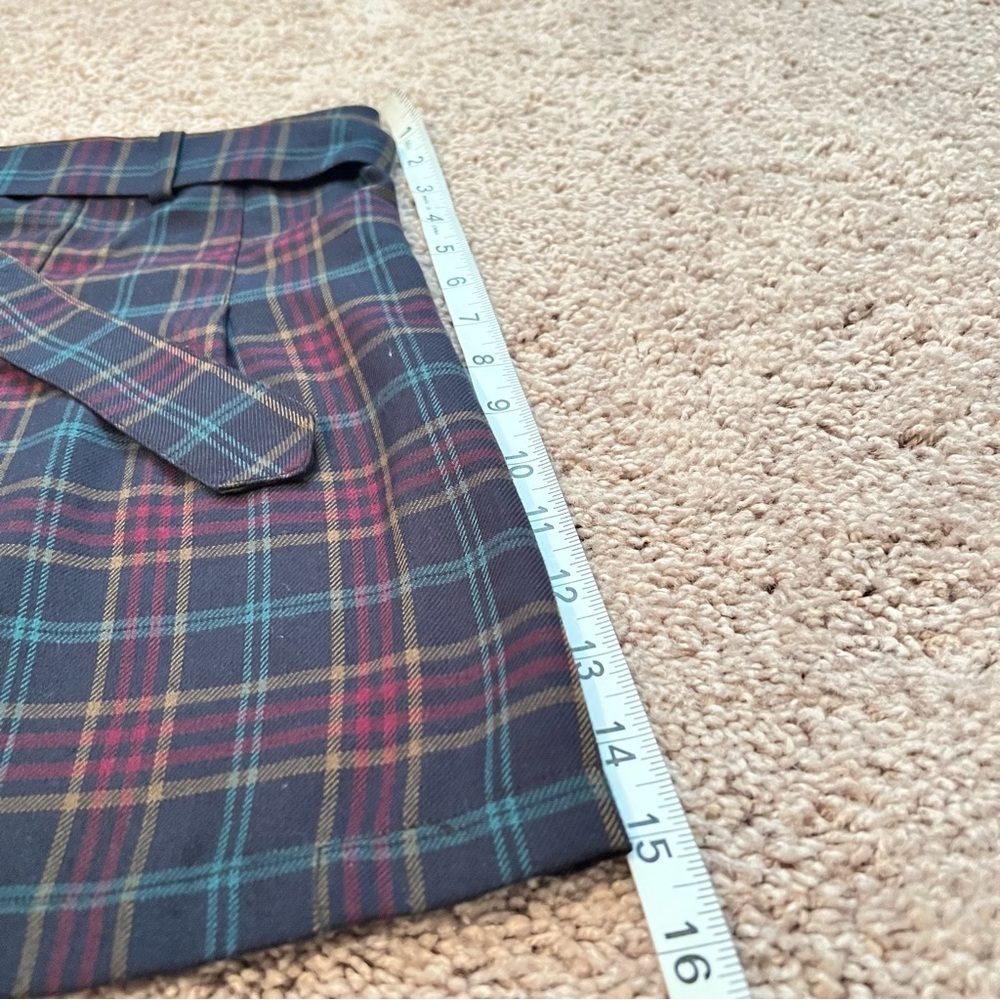 Almost Famous Y2K Black Yellow Red Plaid Pleated Preppy Academia Skirt Women’s L - Picture 8 of 11